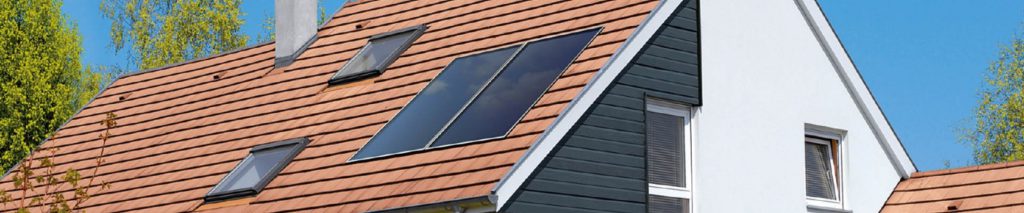 zonnecollectoren op dak
